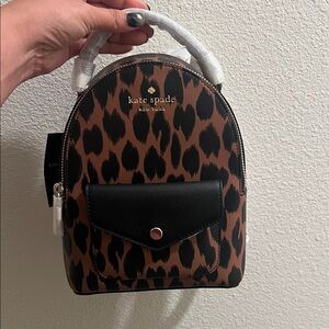 Kate spade mini Leopard print backpack